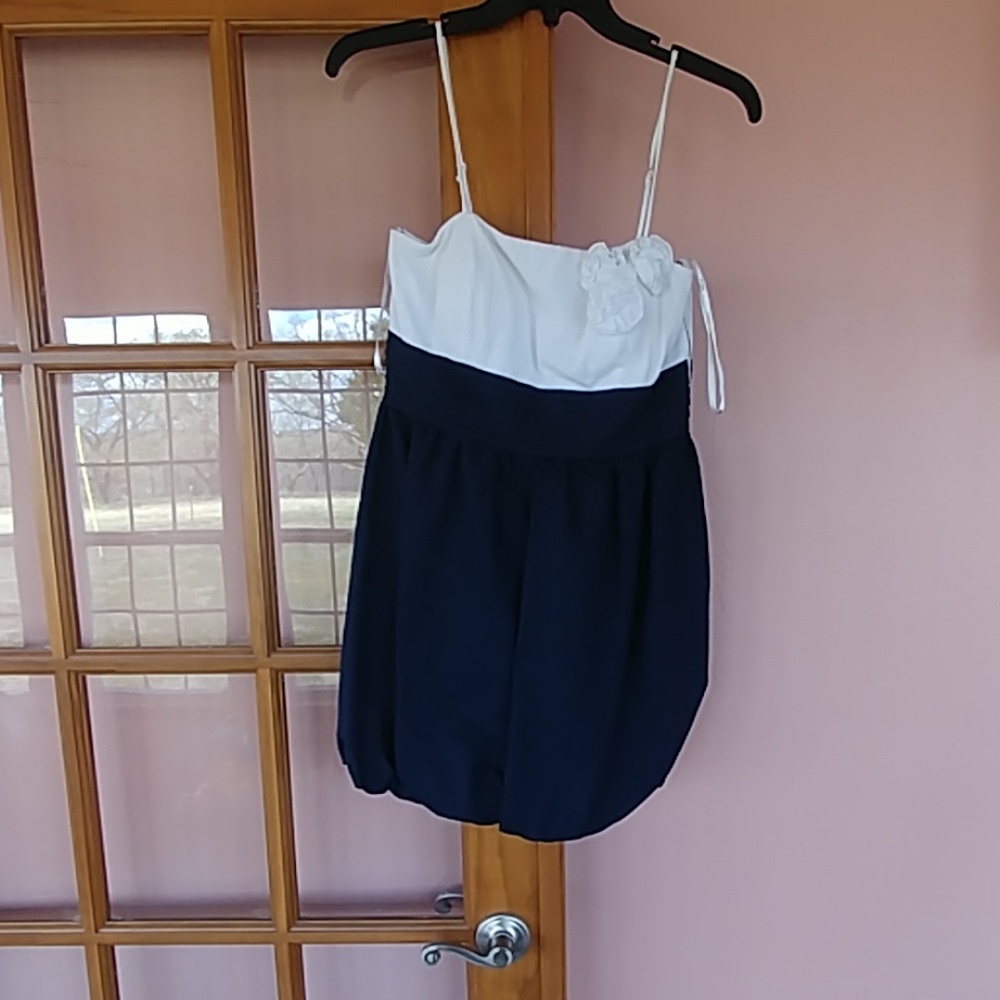 Navy & White bubble dress